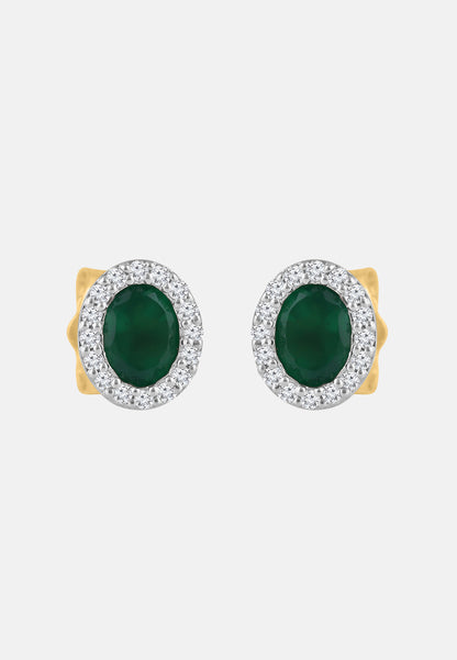 Ohrringe aus 375 Gelbgold mit Diamant
