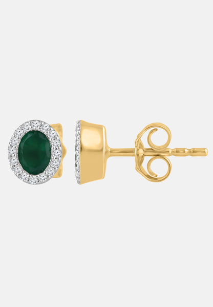 Ohrringe aus 375 Gelbgold mit Diamant