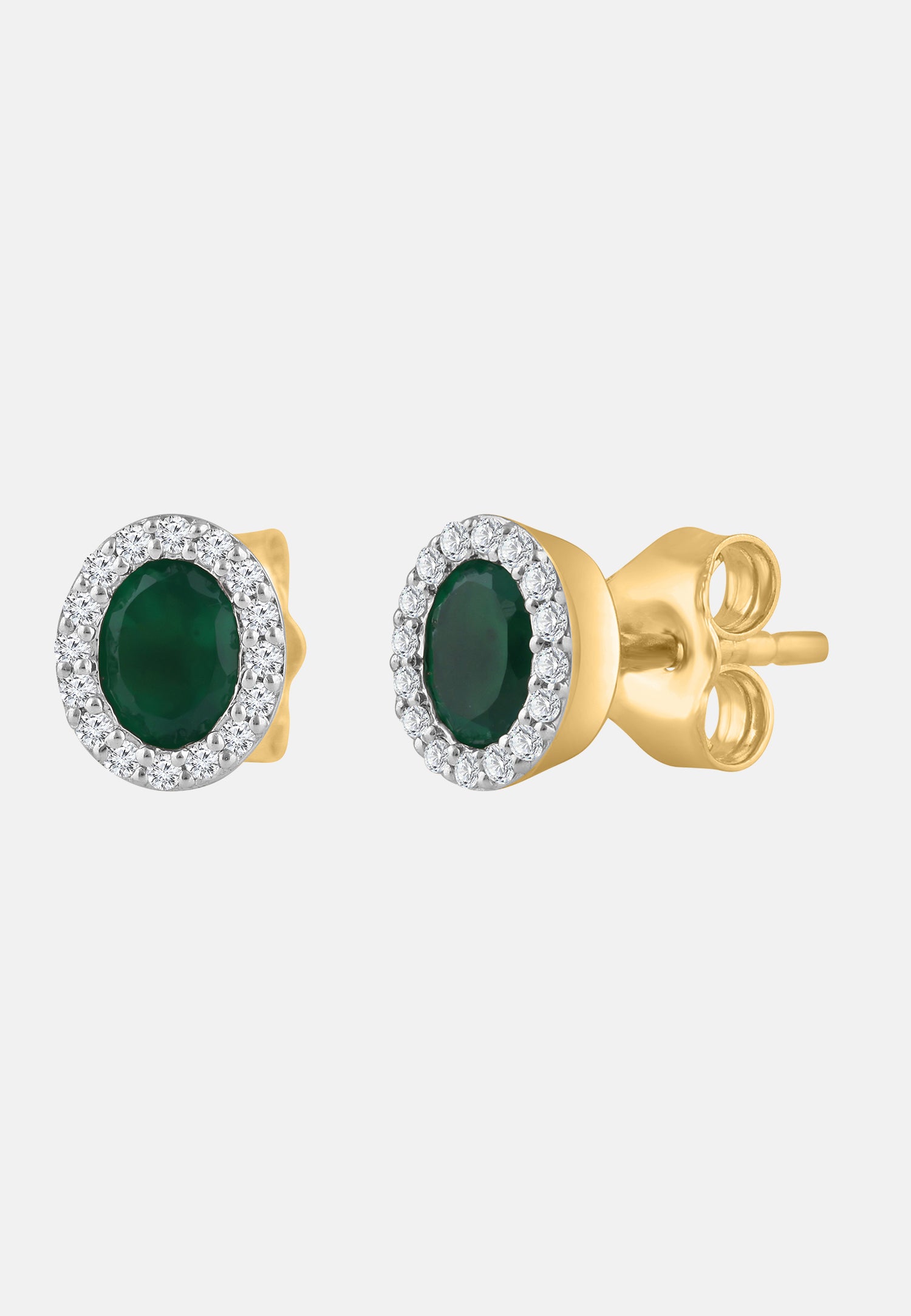 Ohrringe aus 375 Gelbgold mit Diamant