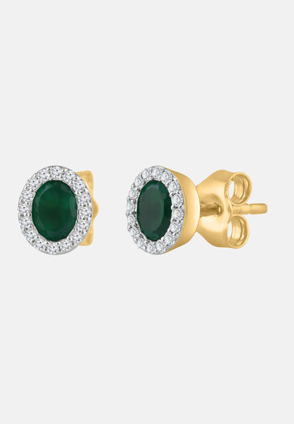Ohrringe aus 375 Gelbgold mit Diamant