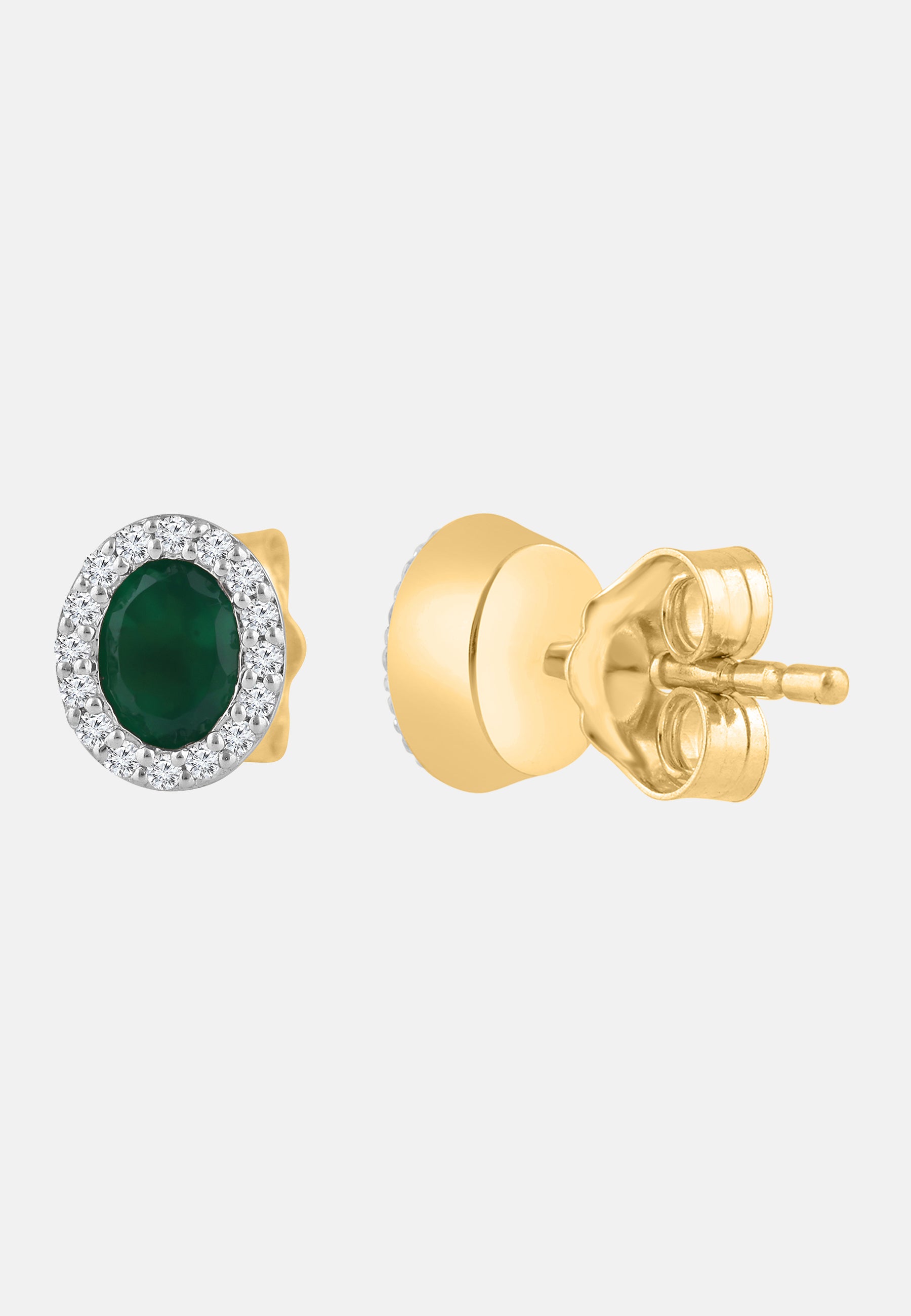Ohrringe aus 375 Gelbgold mit Diamant
