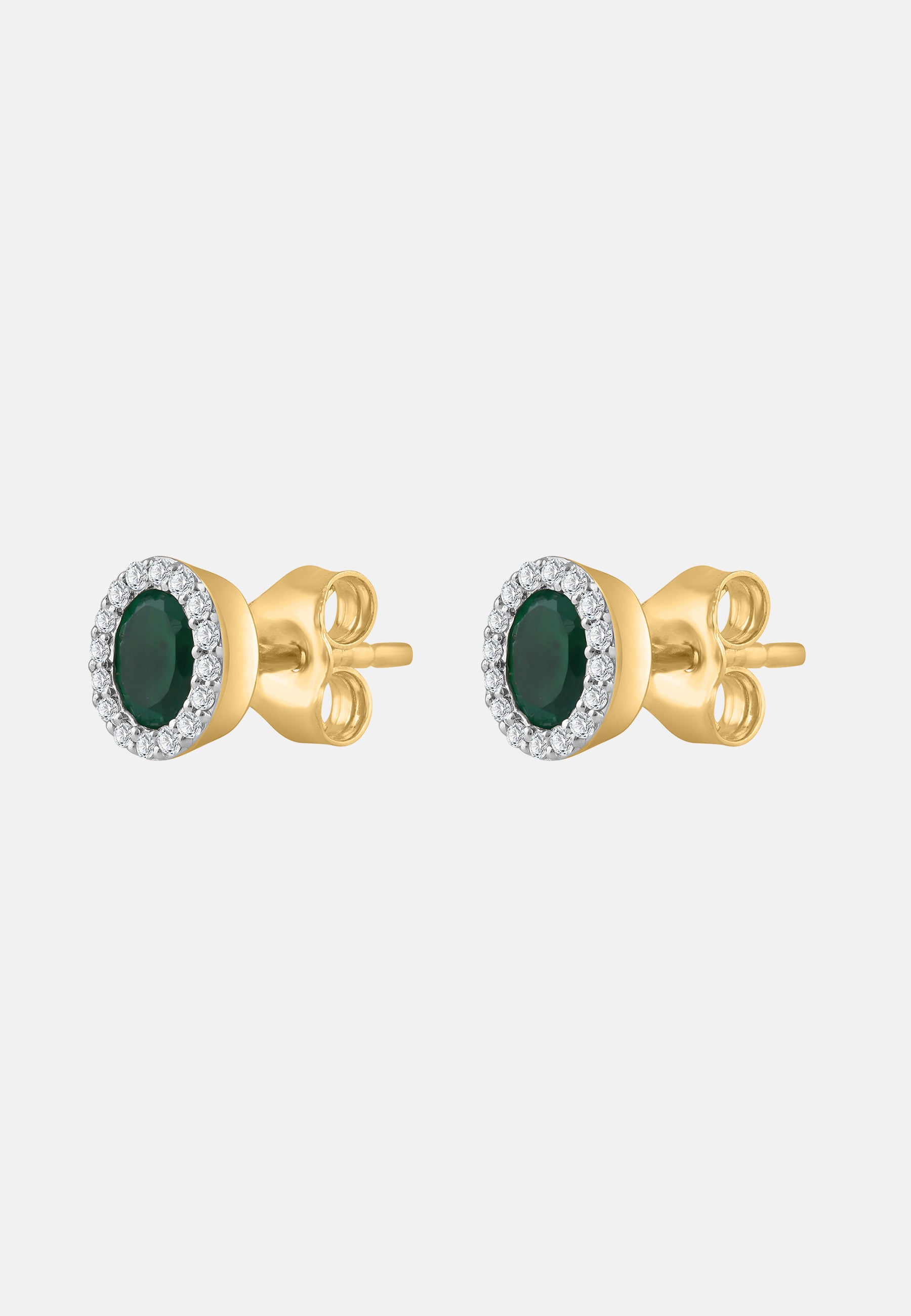 Ohrringe aus 375 Gelbgold mit Diamant