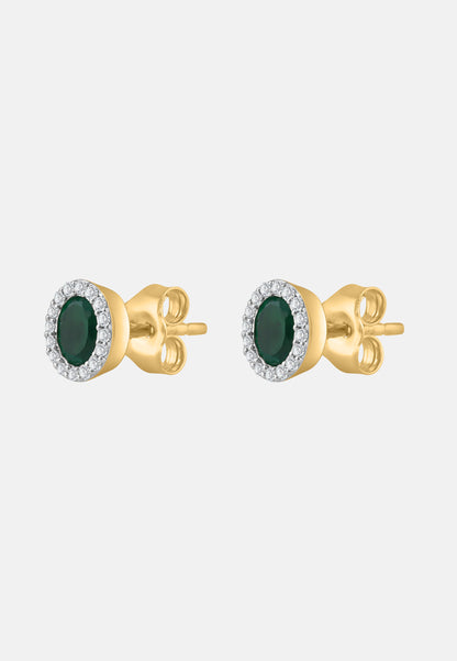 Ohrringe aus 375 Gelbgold mit Diamant
