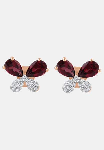 Ohrringe aus 375 Gelbgold mit Diamant