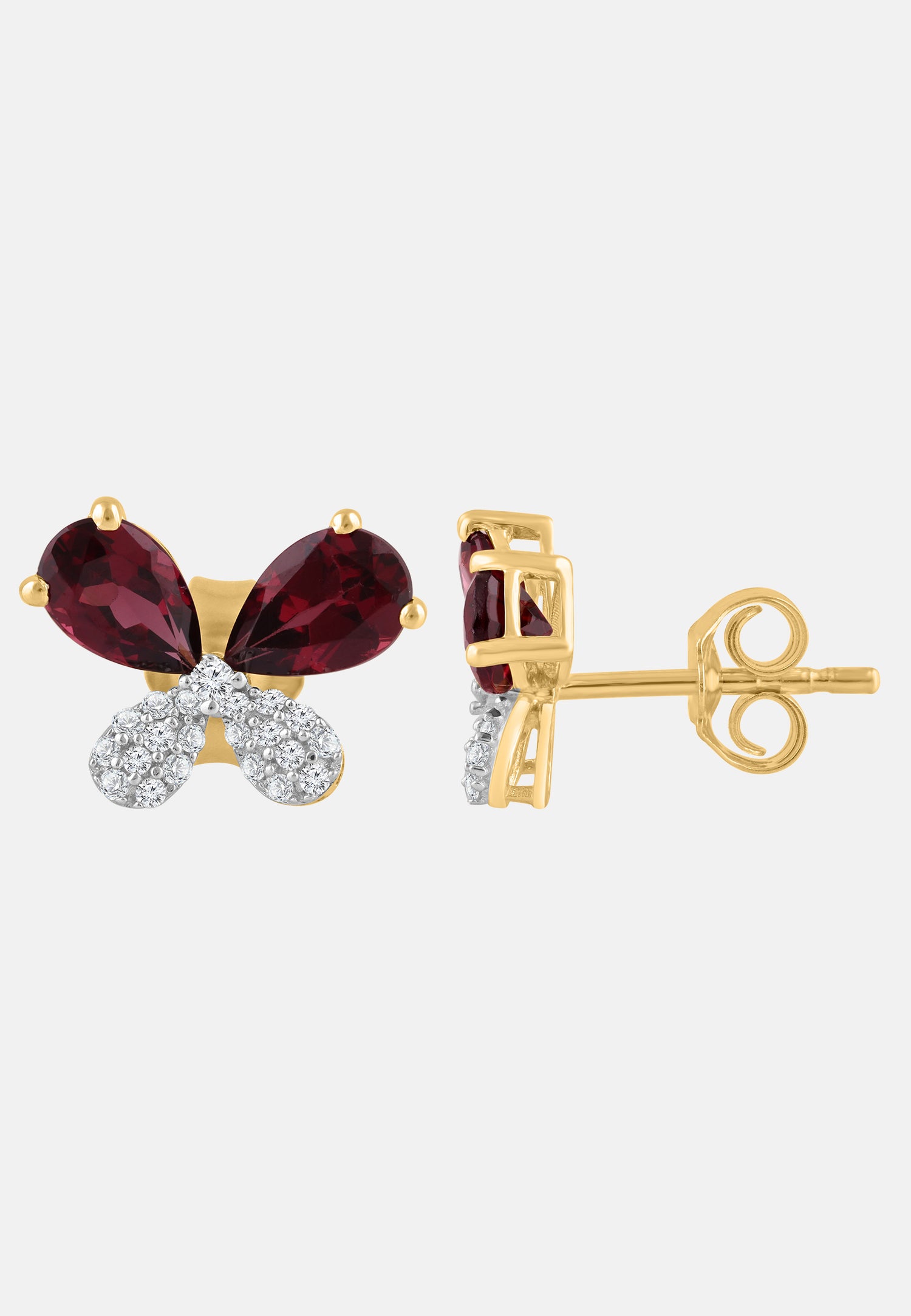 Ohrringe aus 375 Gelbgold mit Diamant