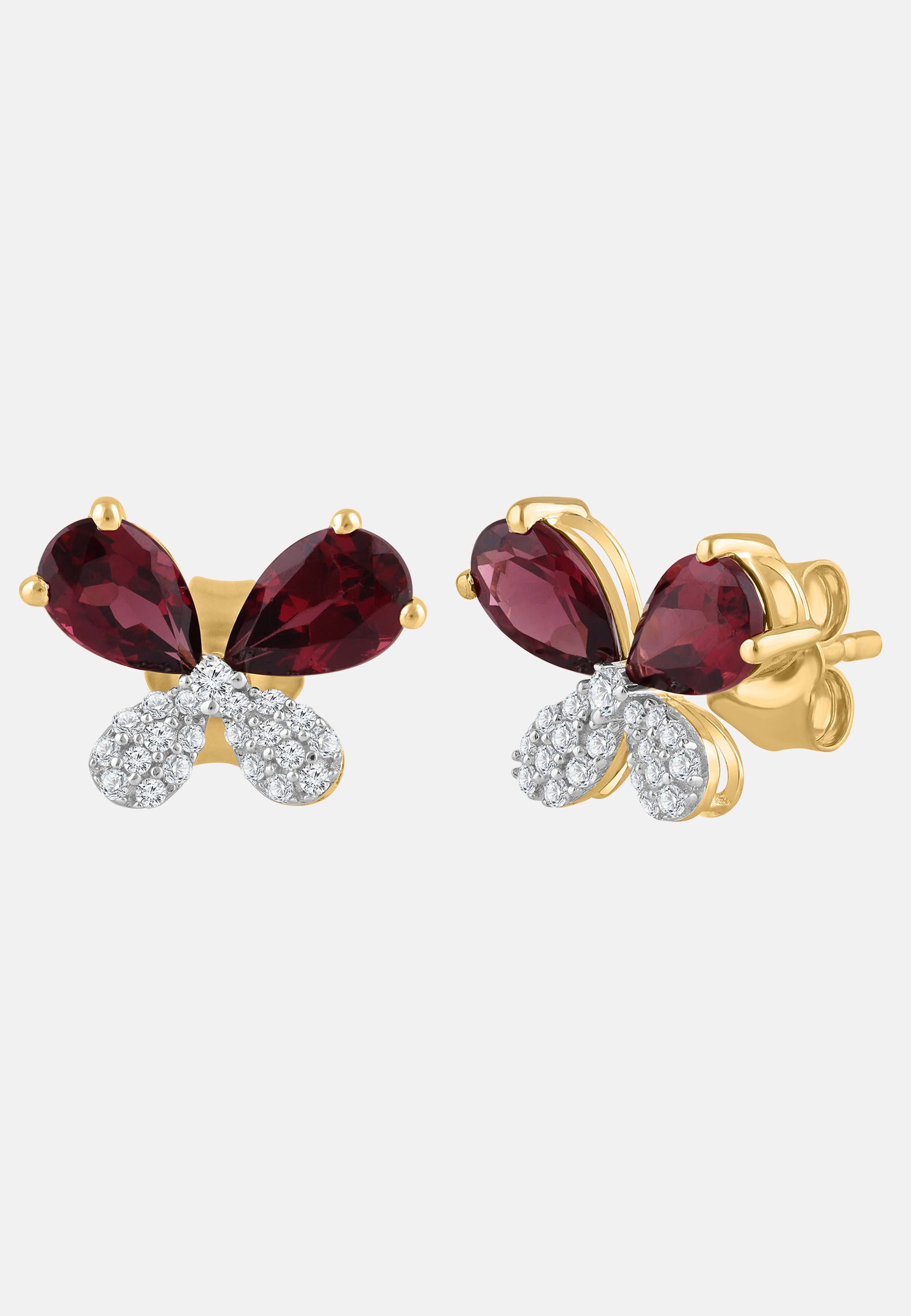 Ohrringe aus 375 Gelbgold mit Diamant
