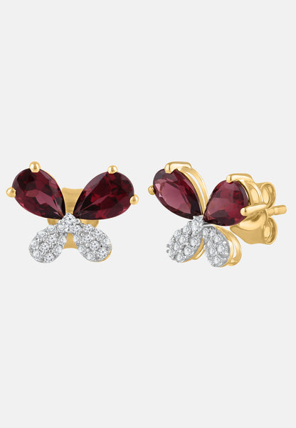 Ohrringe aus 375 Gelbgold mit Diamant