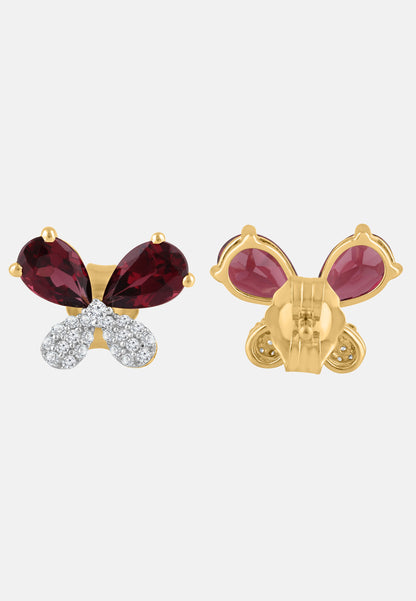 Ohrringe aus 375 Gelbgold mit Diamant