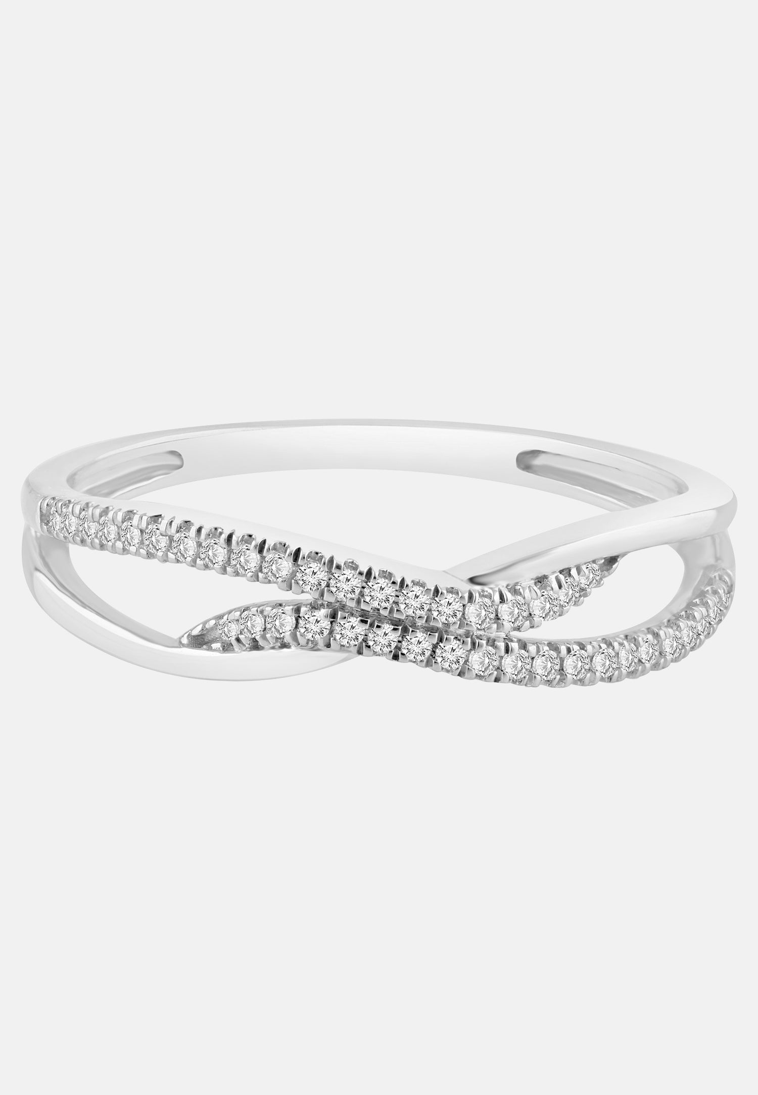 Ring aus 375 Weißgold mit Diamant