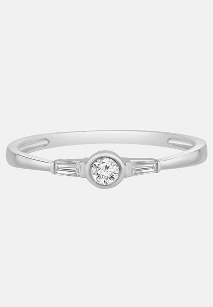 Ring aus 585 Weißgold mit Diamant