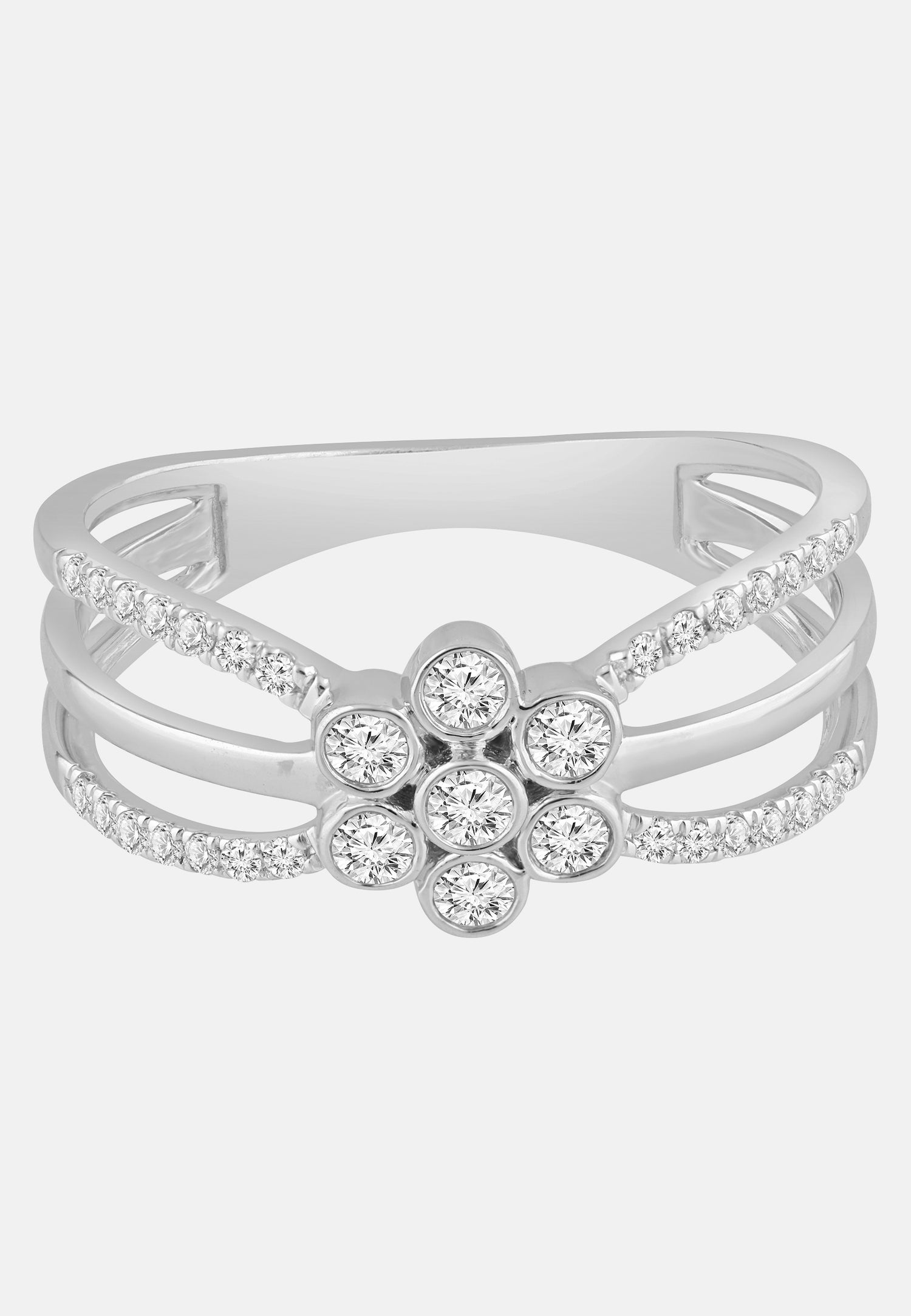 Ring aus 585 Weißgold mit Diamant