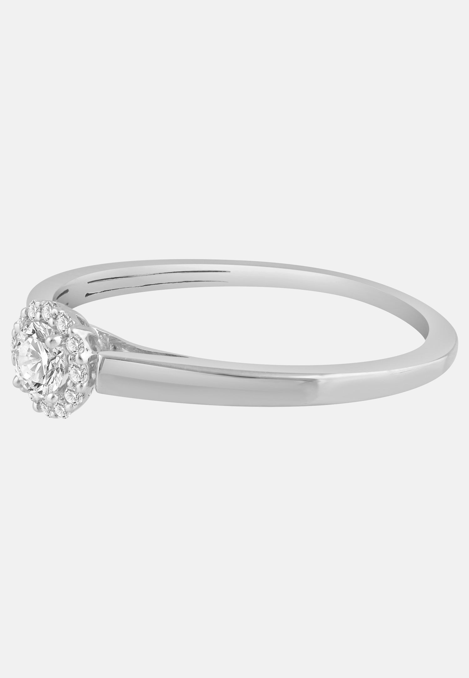 Ring aus 585 Weißgold mit Diamant