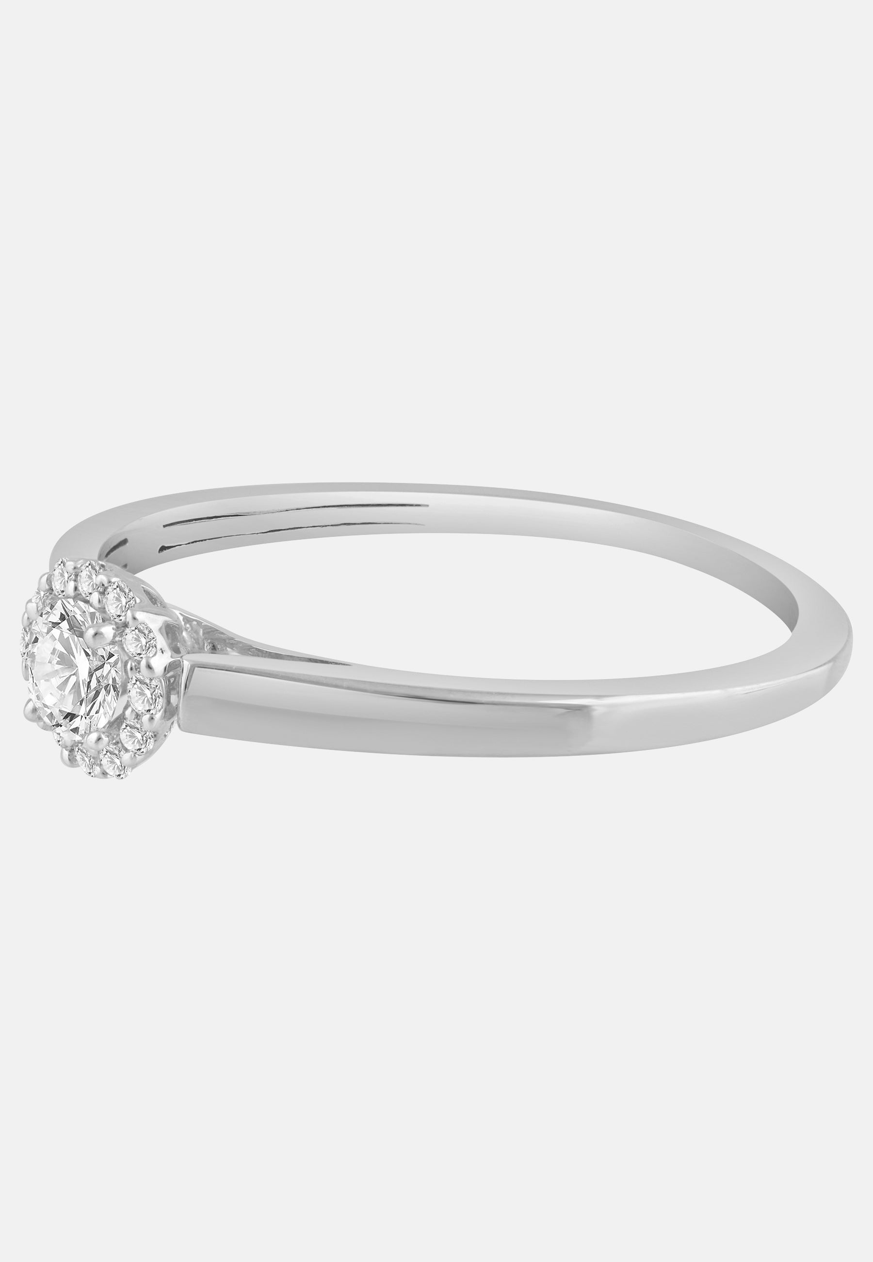 Ring aus 585 Weißgold mit Diamant