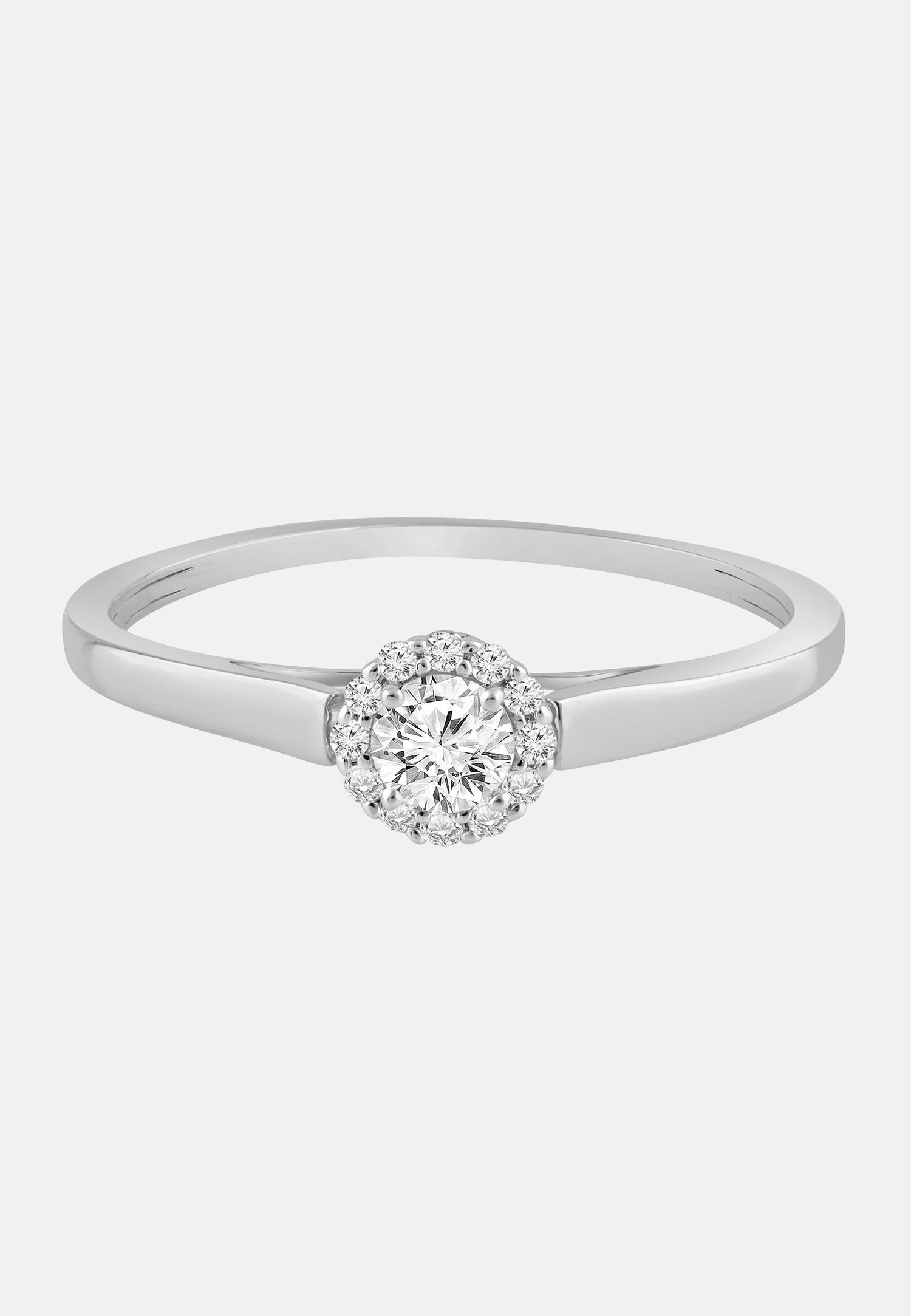 Ring aus 585 Weißgold mit Diamant