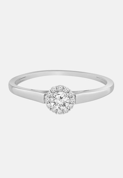 Ring aus 585 Weißgold mit Diamant