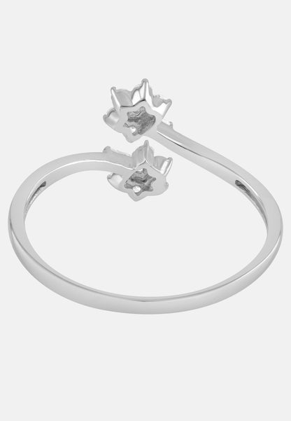 Ring aus 375 Weißgold mit Diamant