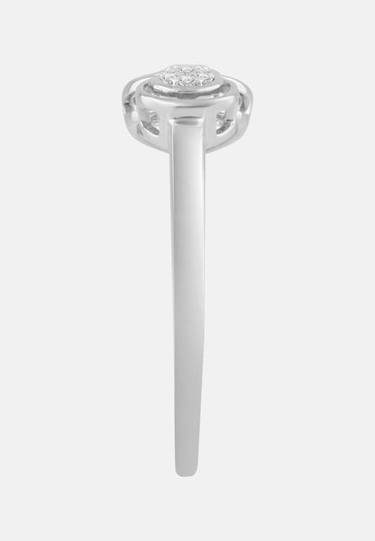 Ring aus 375 Weißgold mit Diamant