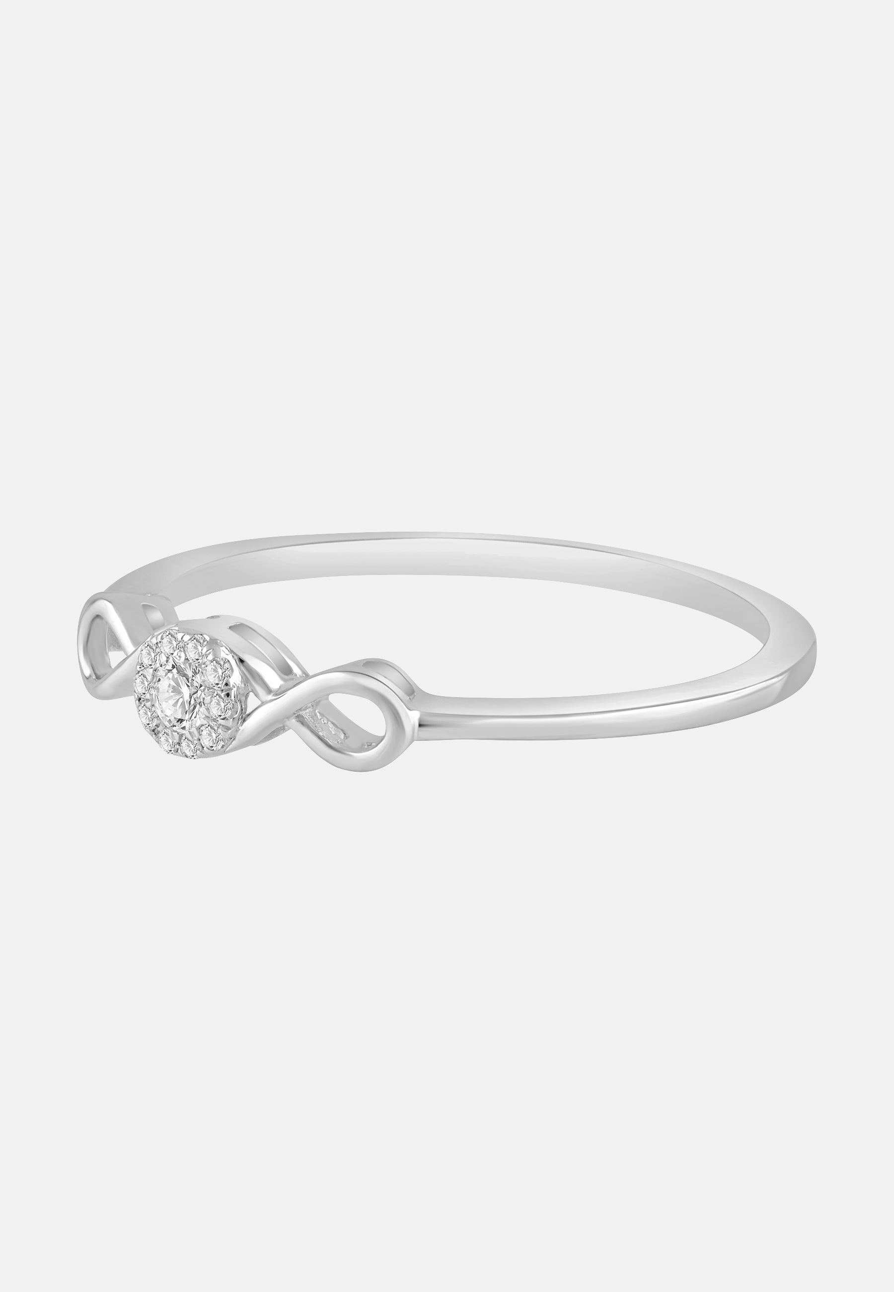 Ring aus 375 Weißgold mit Diamant