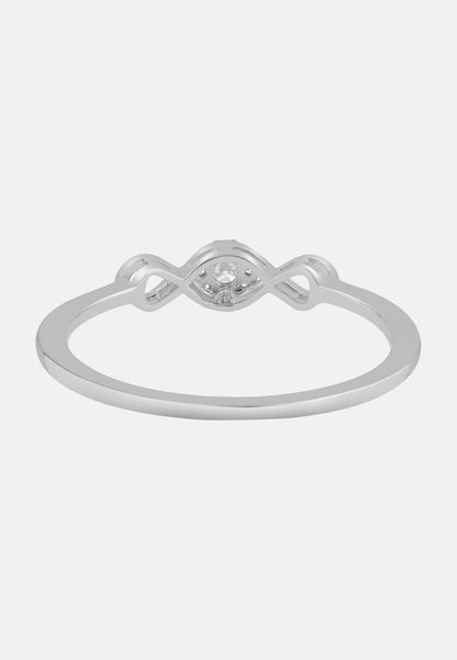 Ring aus 375 Weißgold mit Diamant