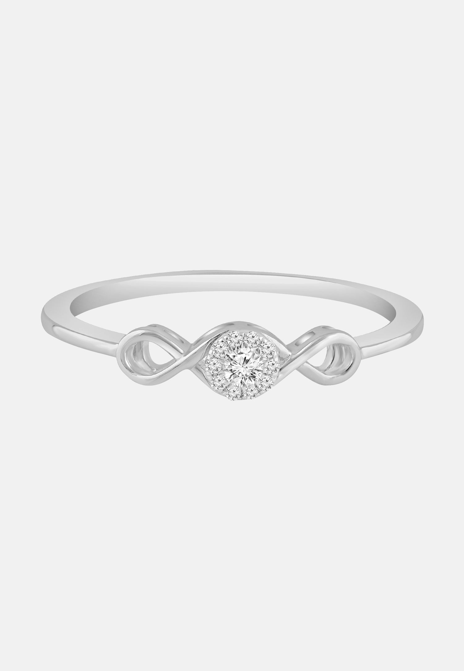 Ring aus 375 Weißgold mit Diamant