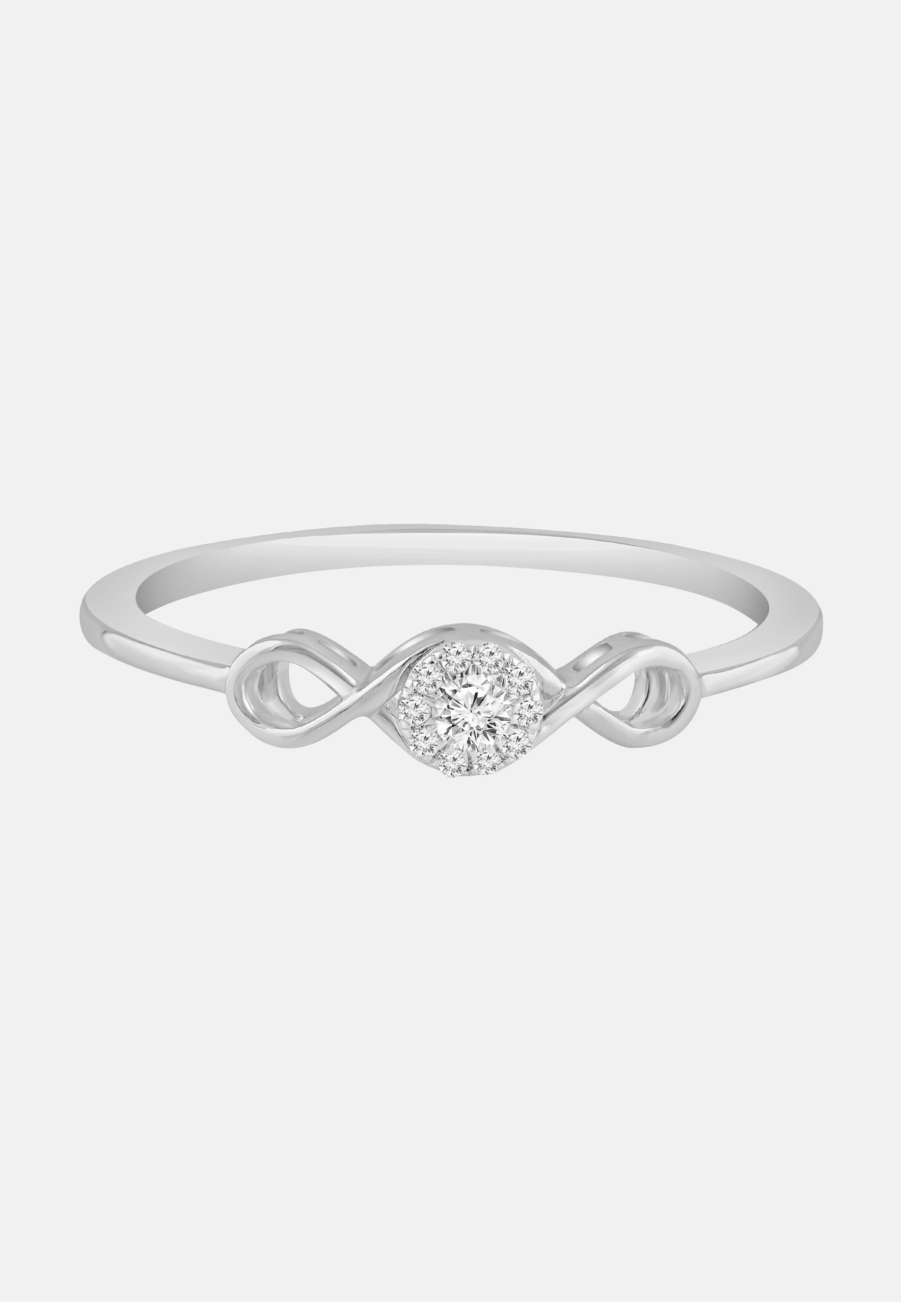 Ring aus 375 Weißgold mit Diamant