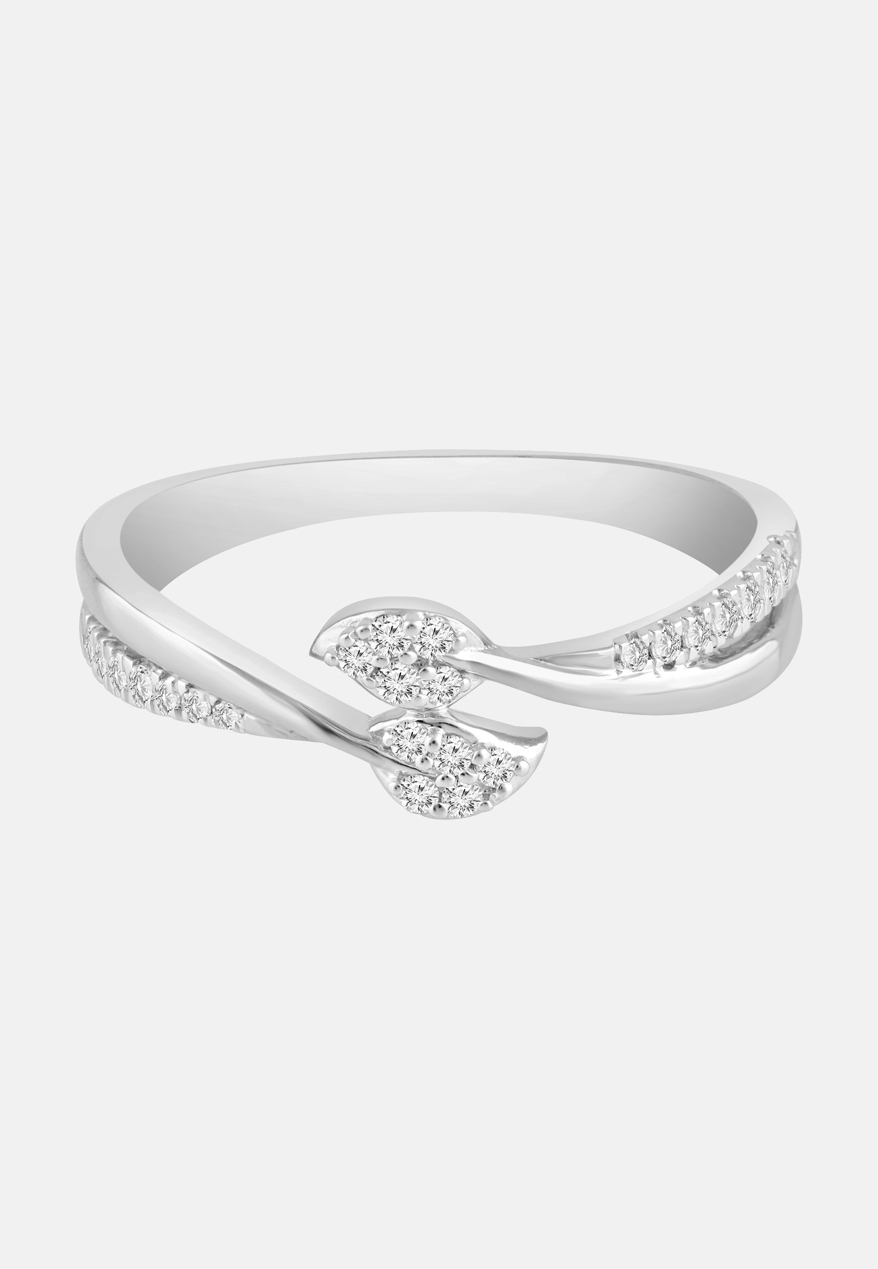 Ring aus 375 Weißgold mit Diamant