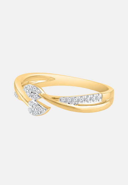 Ring aus 375 Gelbgold mit Diamant