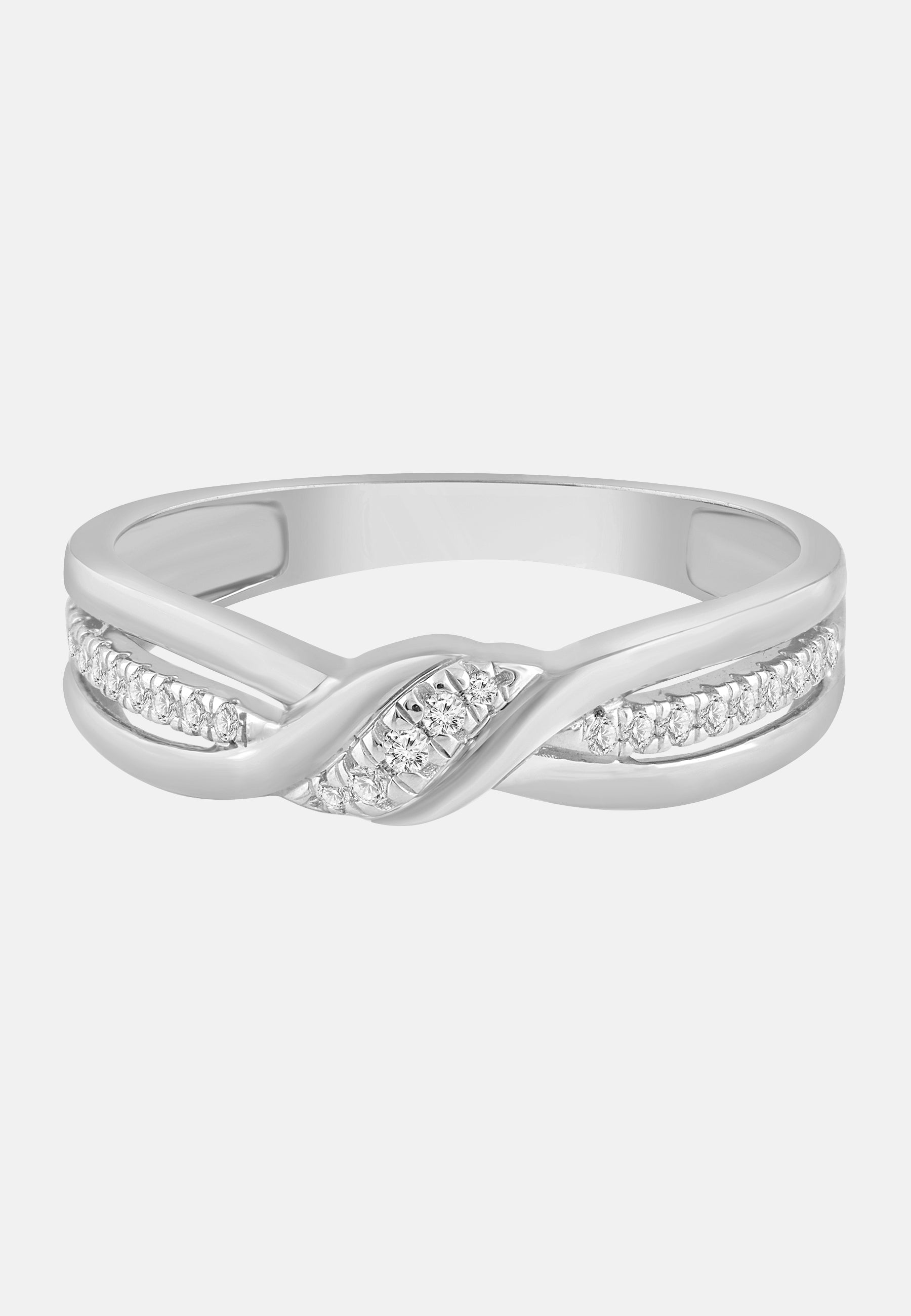 Ring aus 375 Weißgold mit Diamant