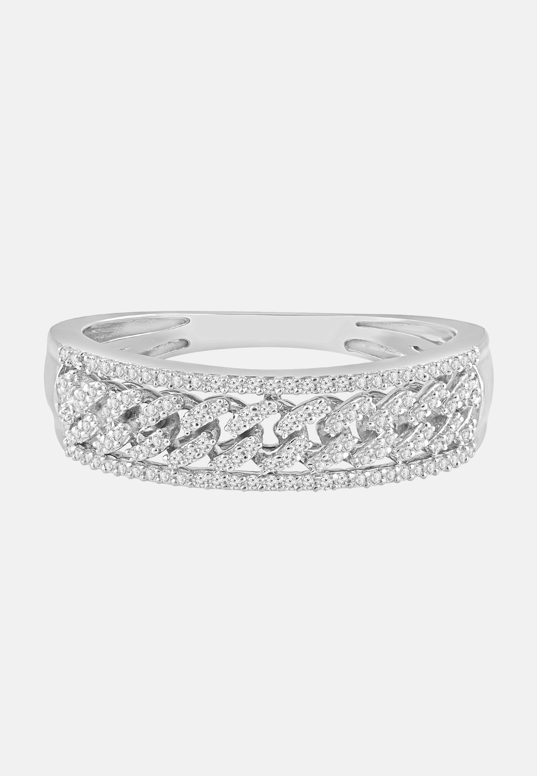 Ring aus 375 Weißgold mit Diamant