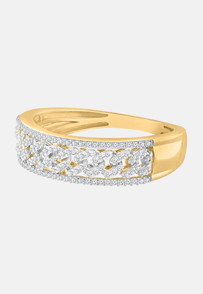 Ring aus 375 Gelbgold mit Diamant