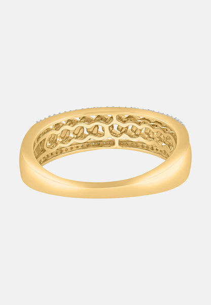 Ring aus 375 Gelbgold mit Diamant