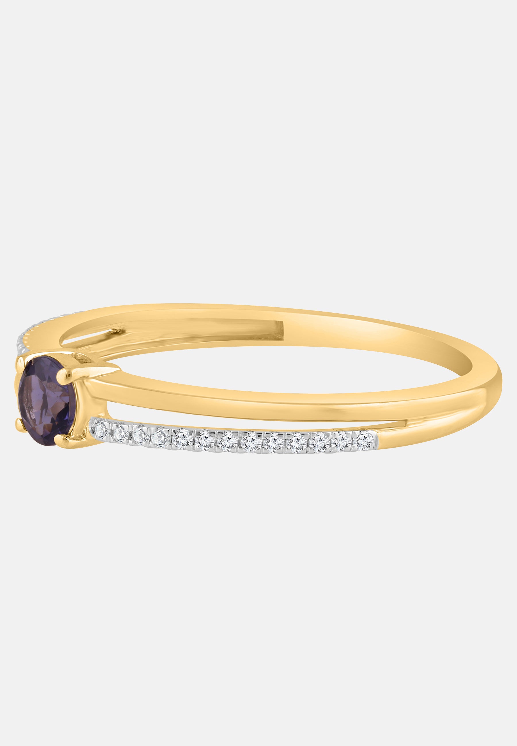 Ring aus 375 Weißgold mit Diamant