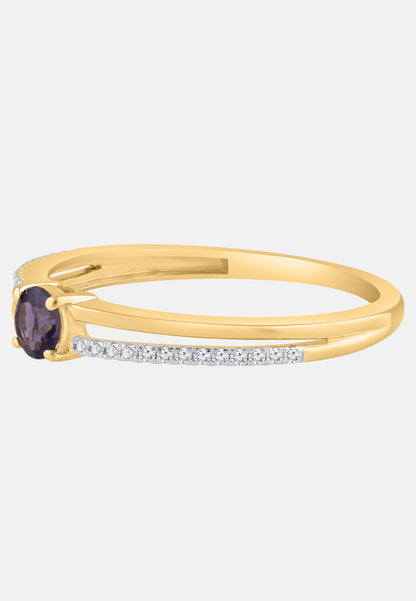 Ring aus 375 Weißgold mit Diamant
