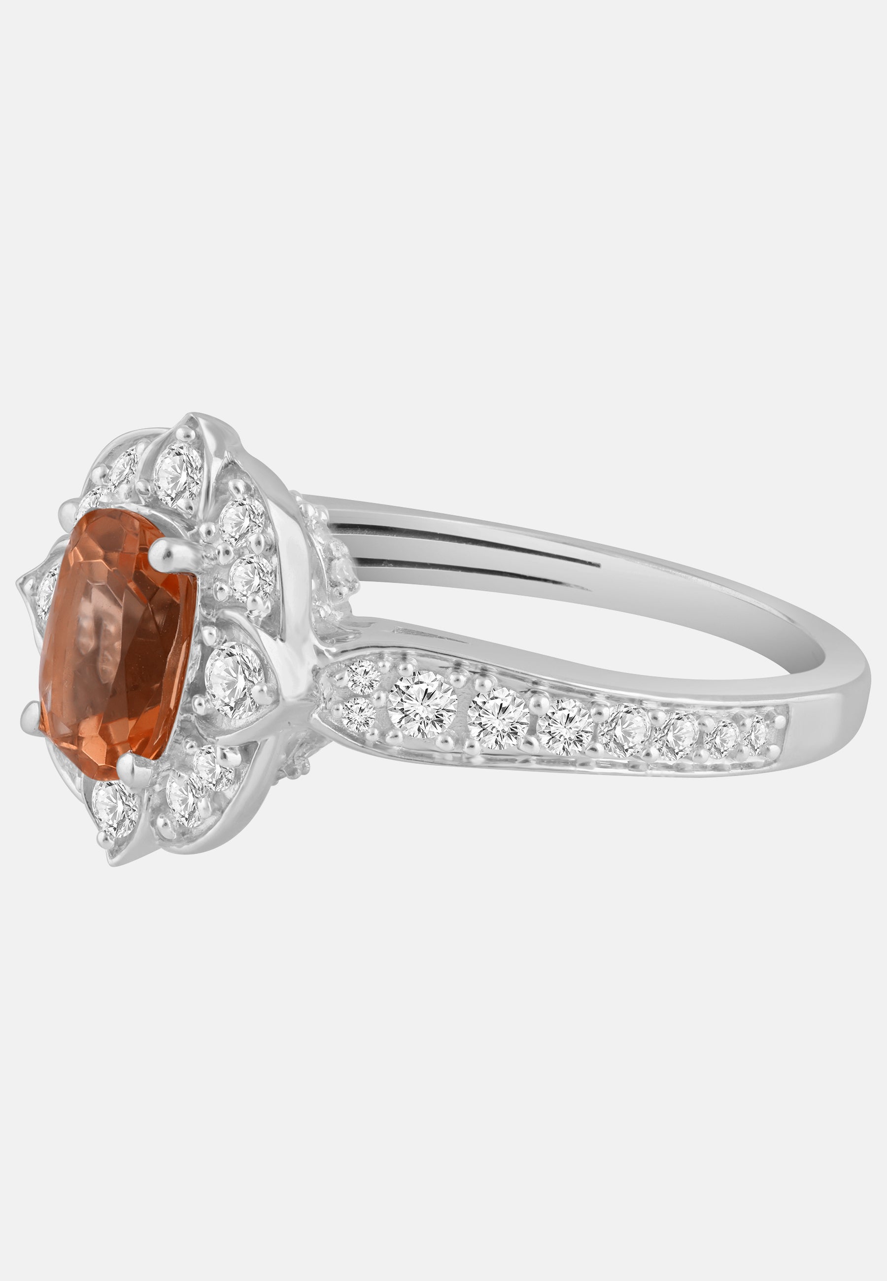 Ring aus 375 Weißgold mit Diamant