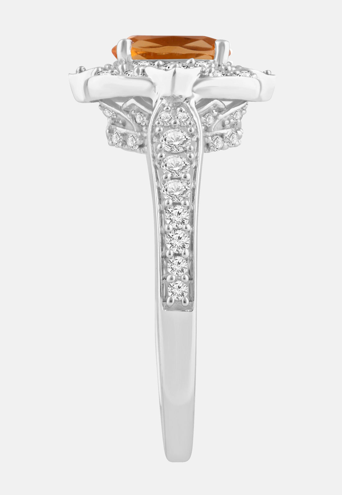 Ring aus 375 Weißgold mit Diamant