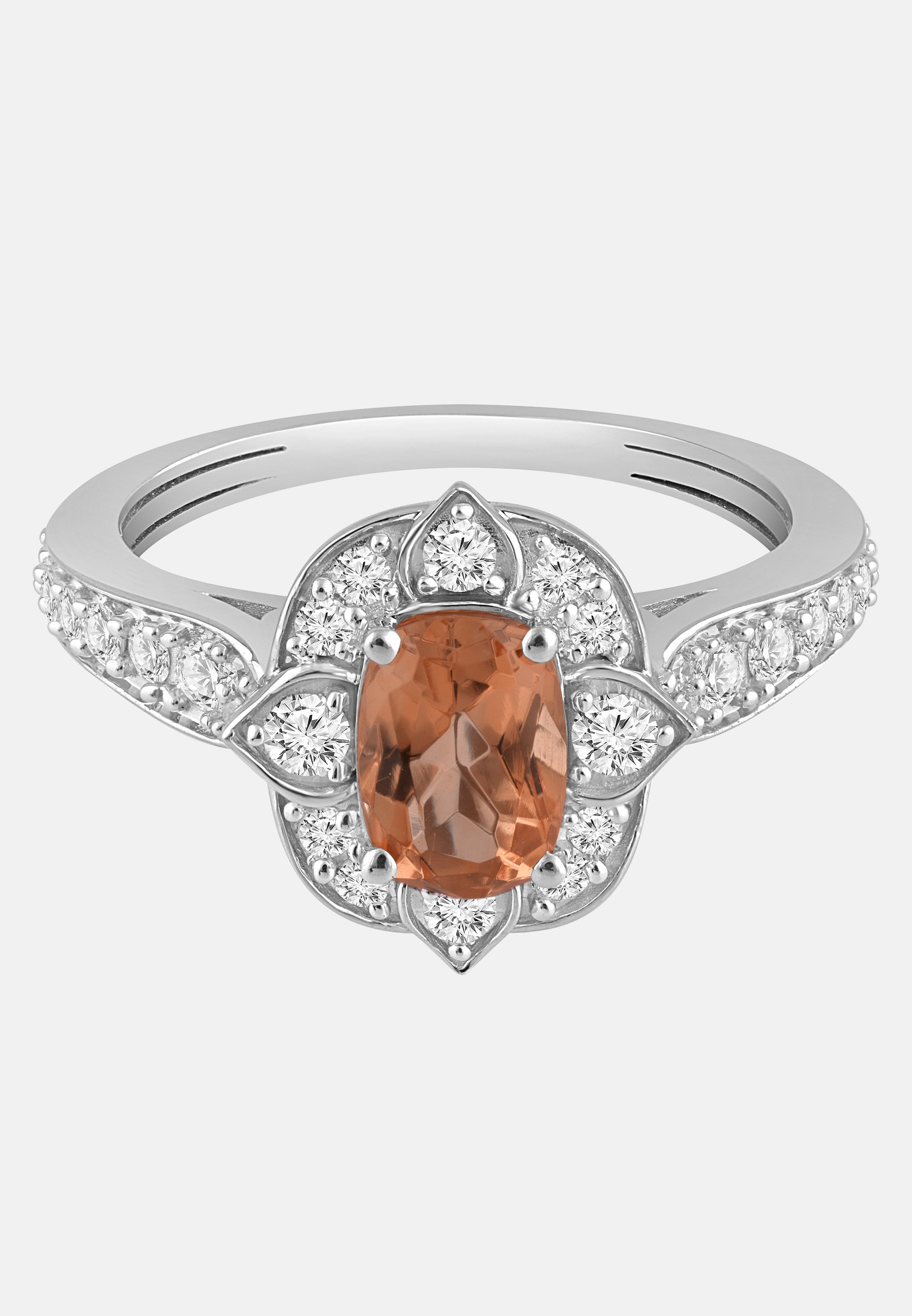 Ring aus 375 Weißgold mit Diamant