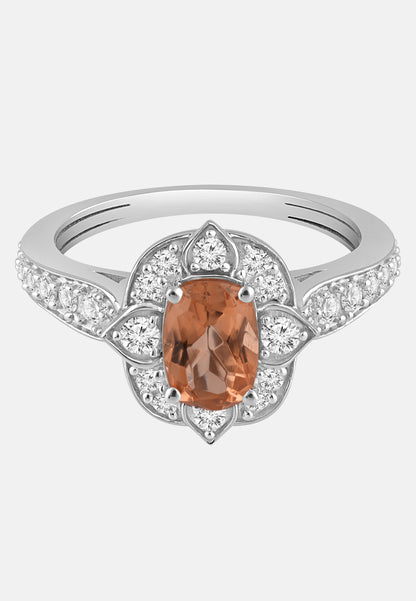 Ring aus 375 Weißgold mit Diamant