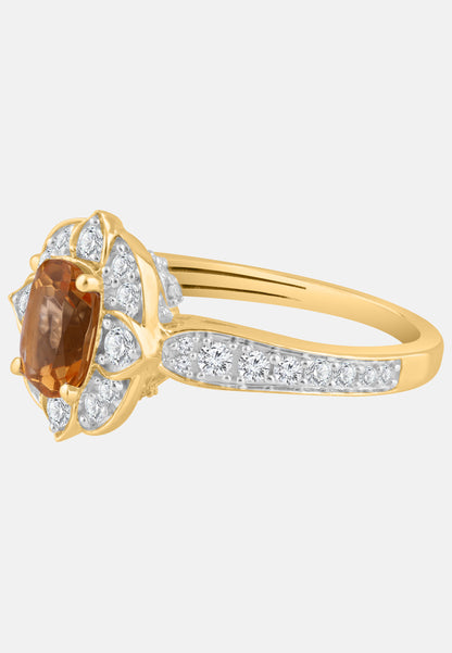 Ring aus 375 Weißgold mit Diamant