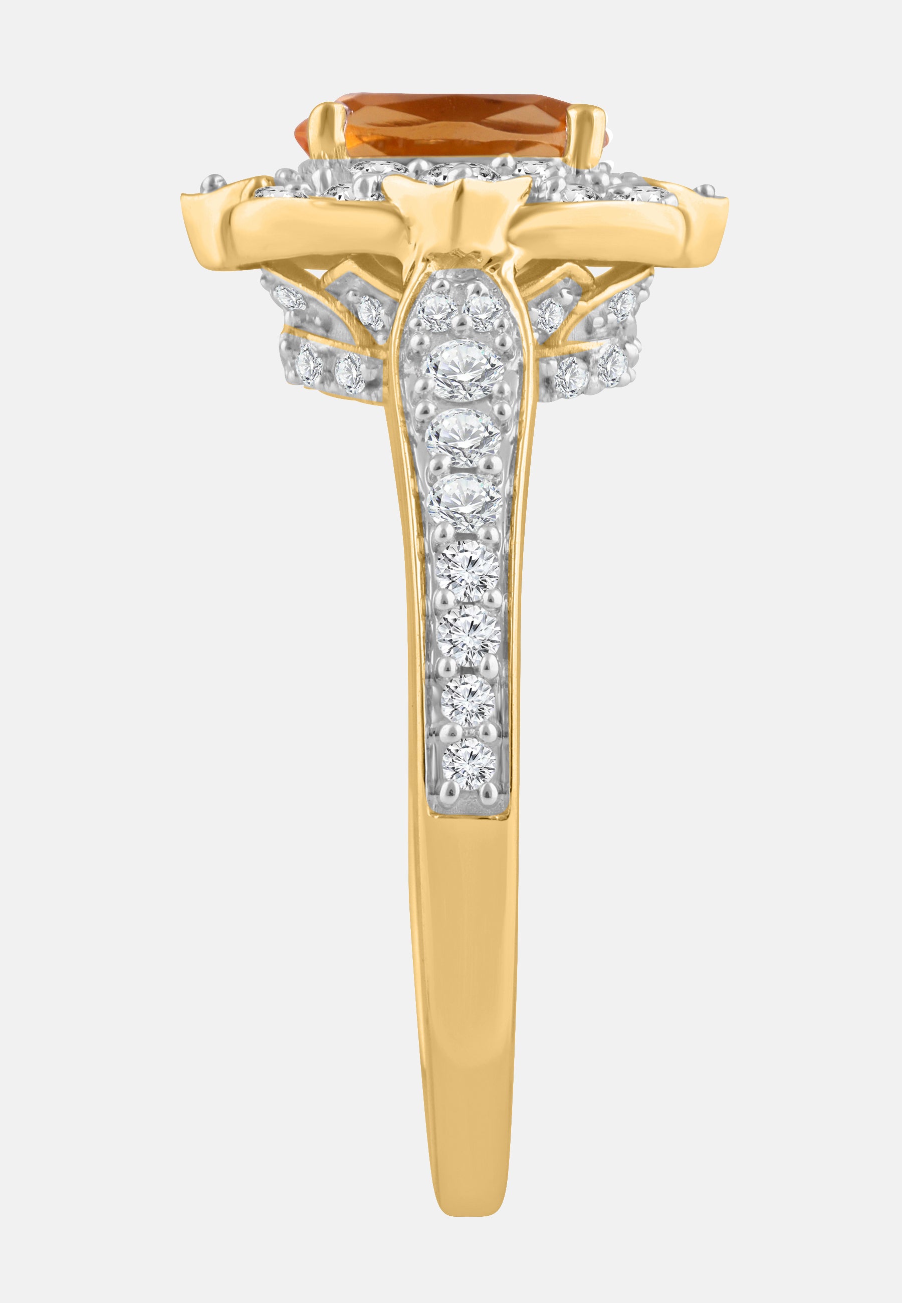 Ring aus 375 Weißgold mit Diamant