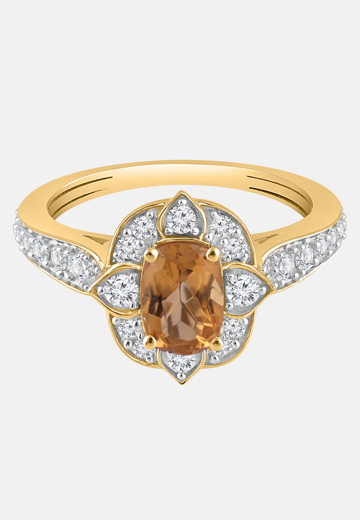 Ring aus 375 Weißgold mit Diamant