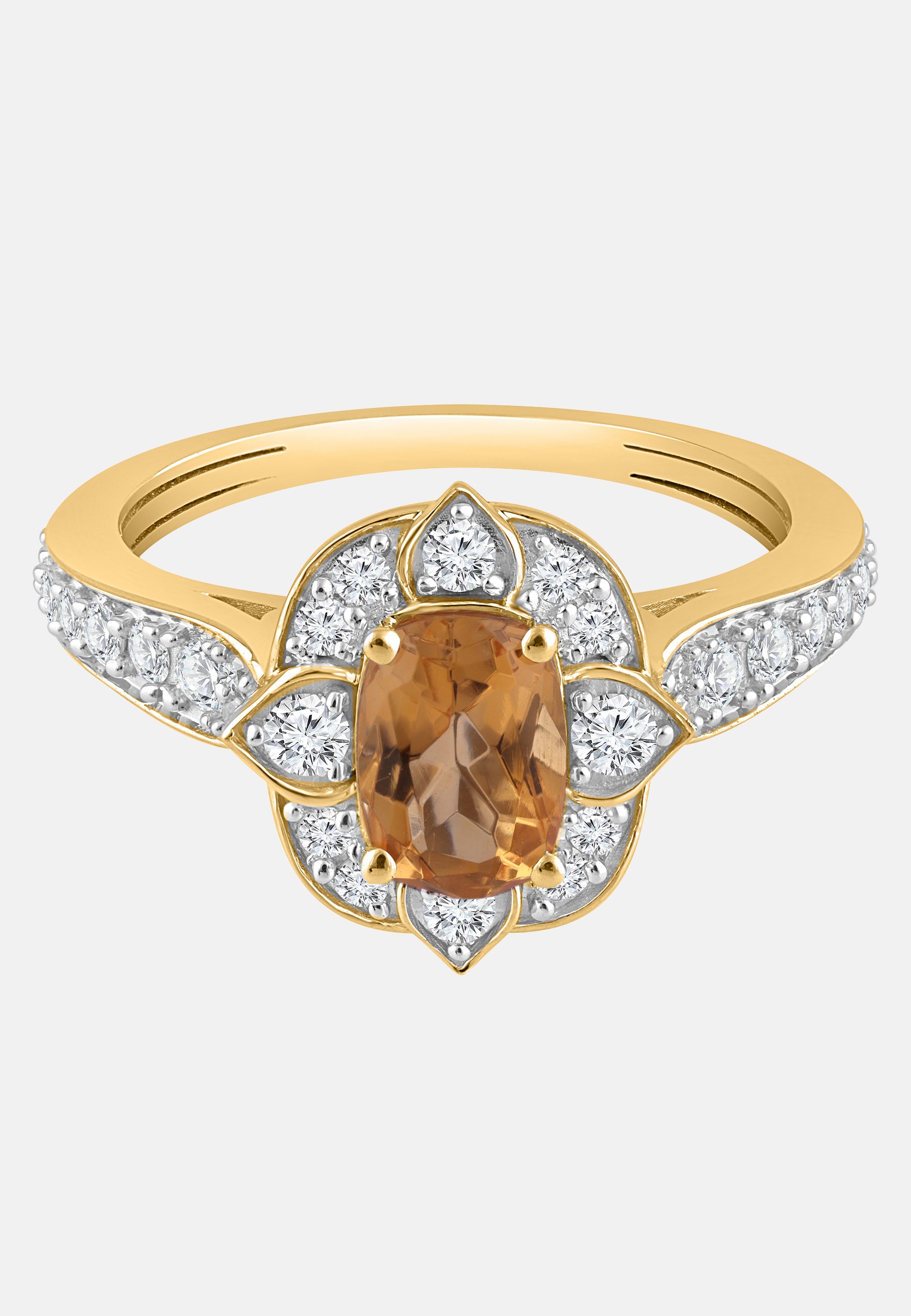Ring aus 375 Weißgold mit Diamant