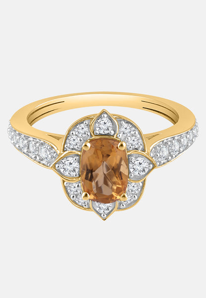Ring aus 375 Weißgold mit Diamant