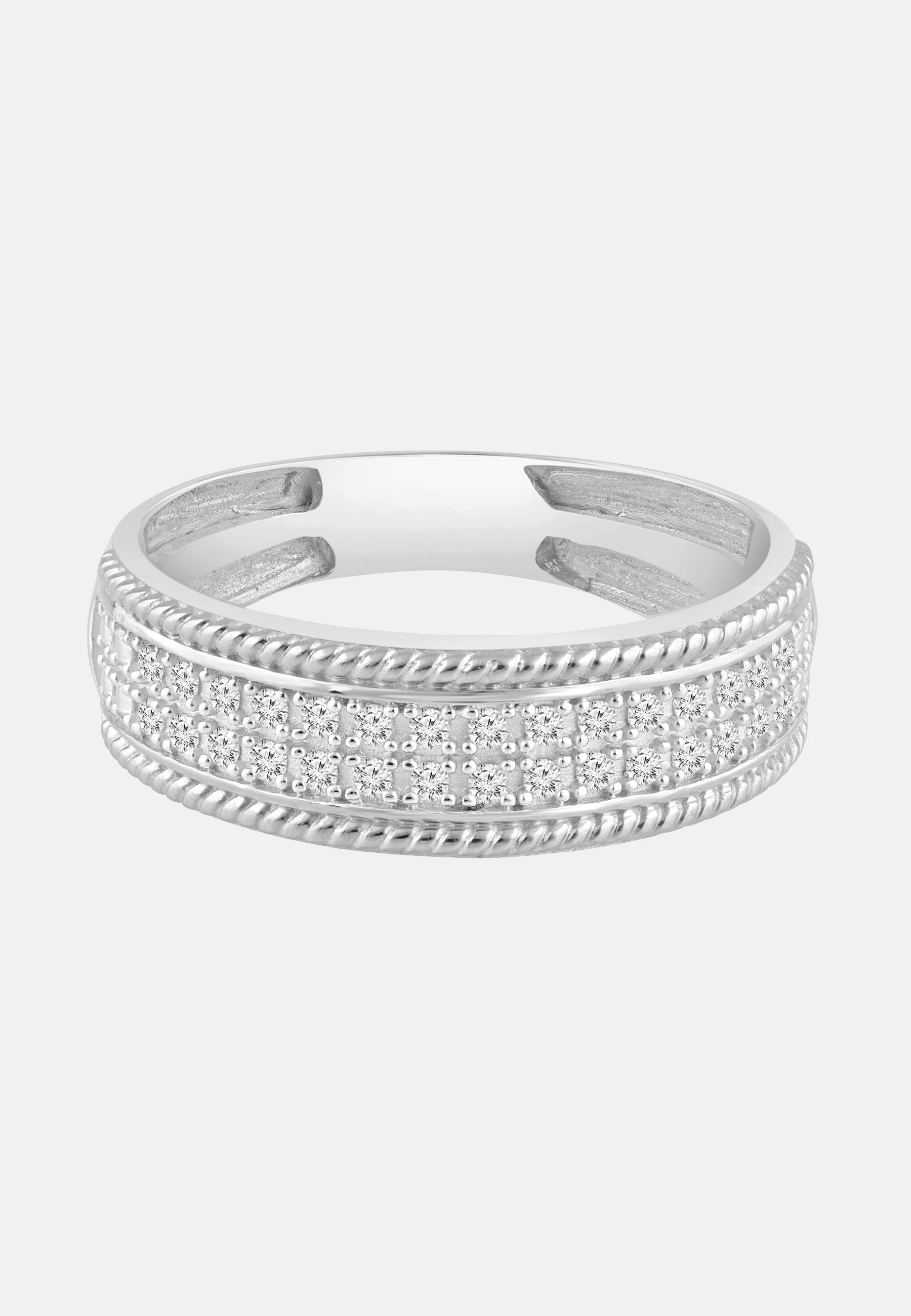 Ring aus 375 Weißgold mit Diamant