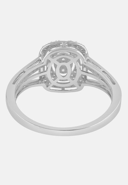 Ring aus 375 Weißgold mit Diamant