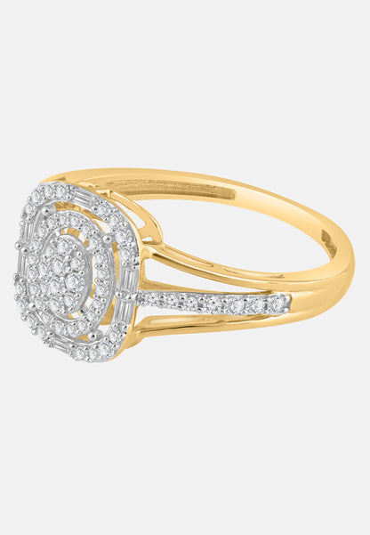 Ring aus 375 Gelbgold mit Diamant