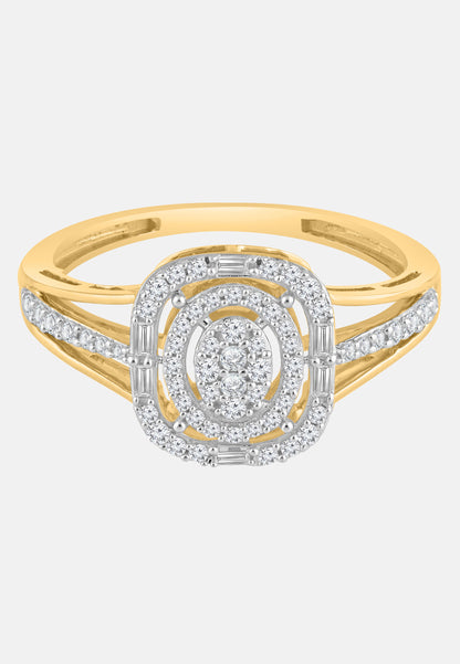 Ring aus 375 Gelbgold mit Diamant