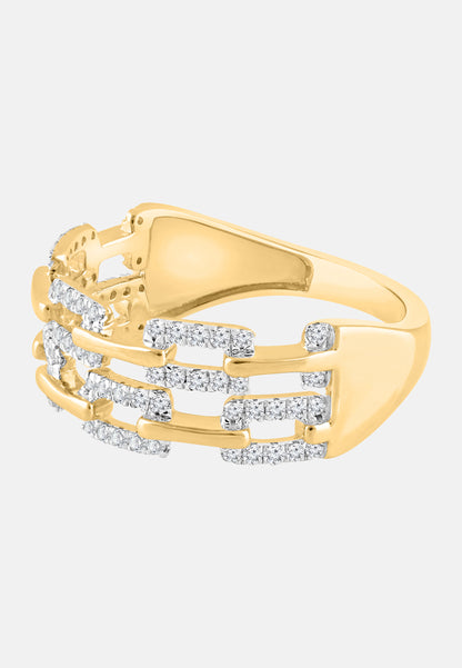 Ring aus 375 Gelbgold mit Diamant