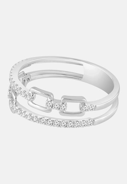 Ring aus 375 Weißgold mit Diamant