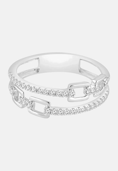 Ring aus 375 Weißgold mit Diamant