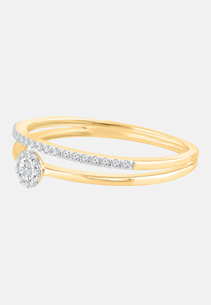 Ring aus 375 Gelbgold mit Diamant